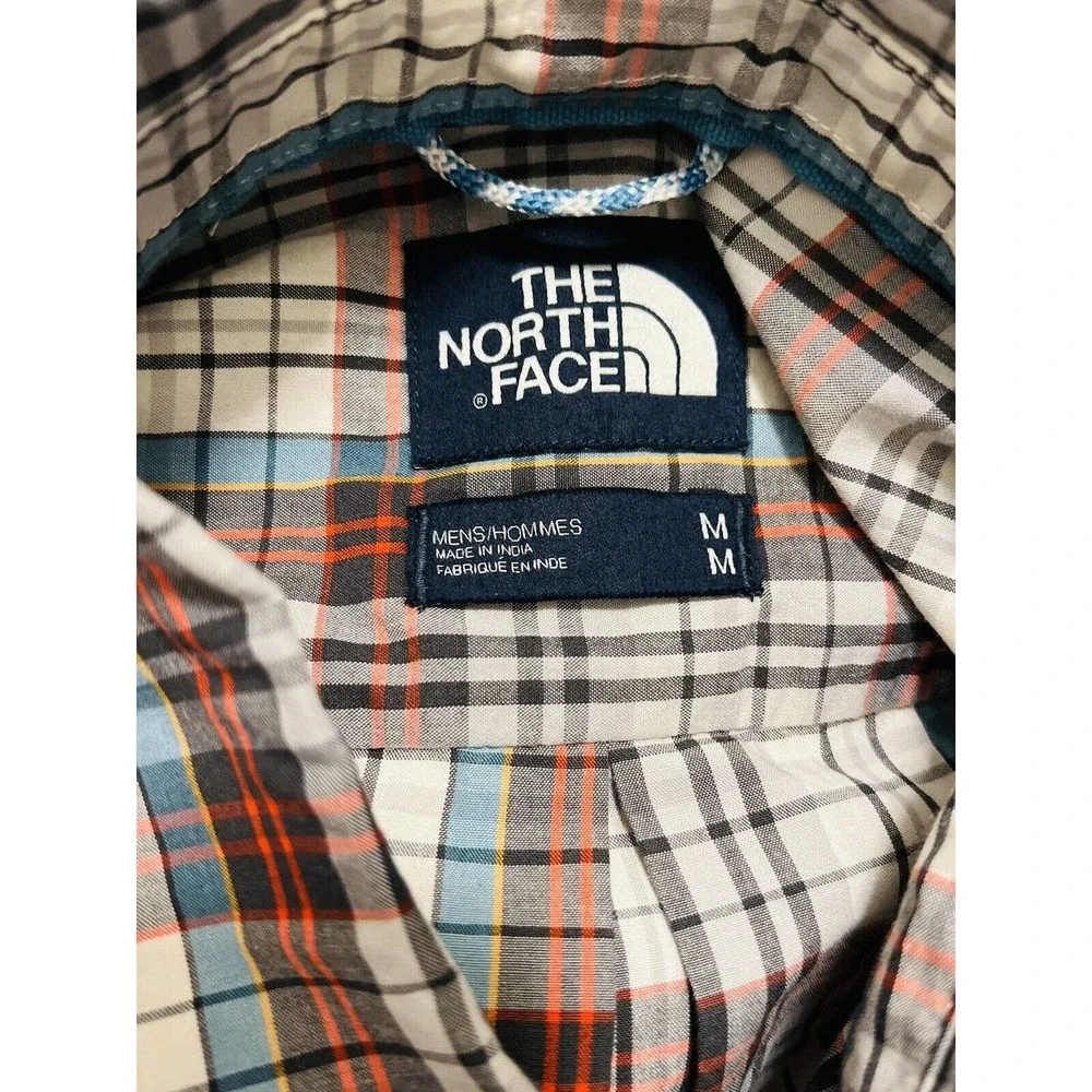The North Face Mens Size Medium Plaid‎ Short Sleeve Button Down Shirt